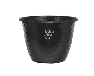 Quilted Planter ( Black Plastic Planter)