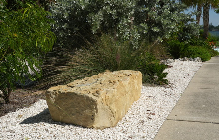 Westminster Shores Garden Maintenance rock feature and muhly grass